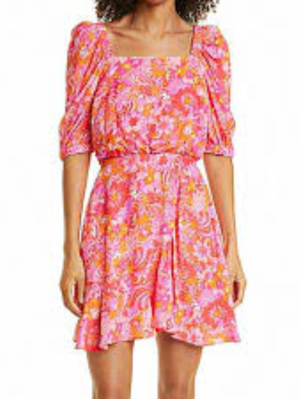TED BAKER LONDON Bethha Floral Square Neck Dress 3